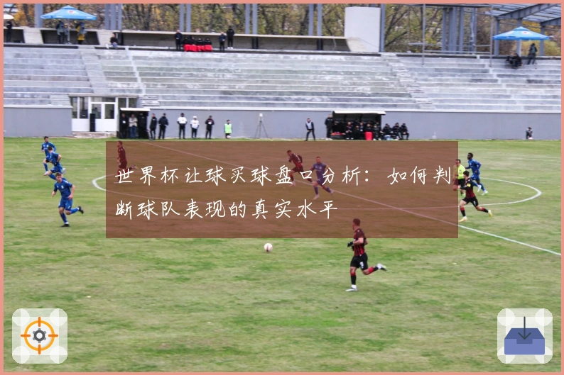世界杯让球买球盘口分析：如何判断球队表现的真实水平